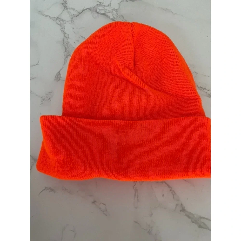 Carhartt Youth Kids Beanie Winter Hat Bright Orange Made In USA
